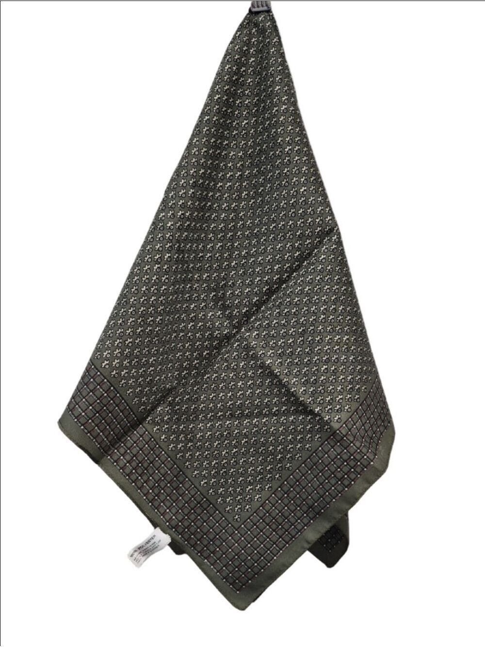 Glentex Olive Geometric Squar Shape Scarf